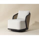 Bora Louis Cream Outdoor Swivel Lounge Chair, Swivel